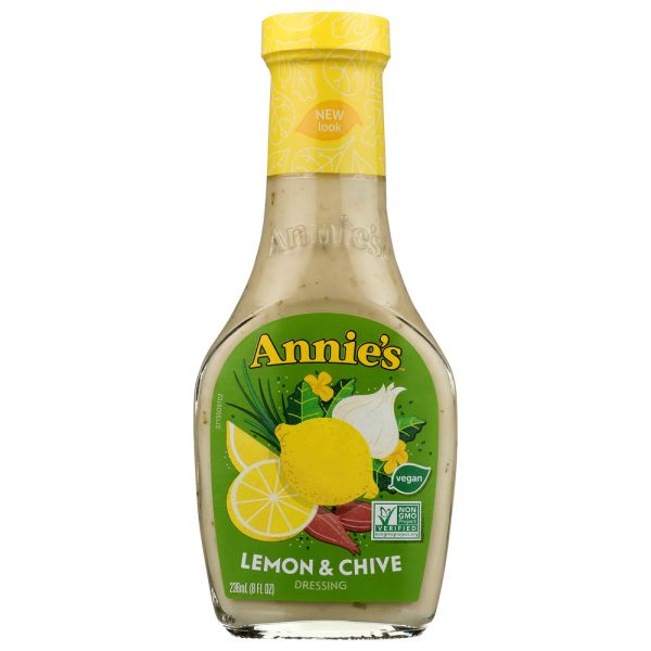 ANNIE'S HOMEGROWN: Dressing Lemon & Chive, 8 Oz
