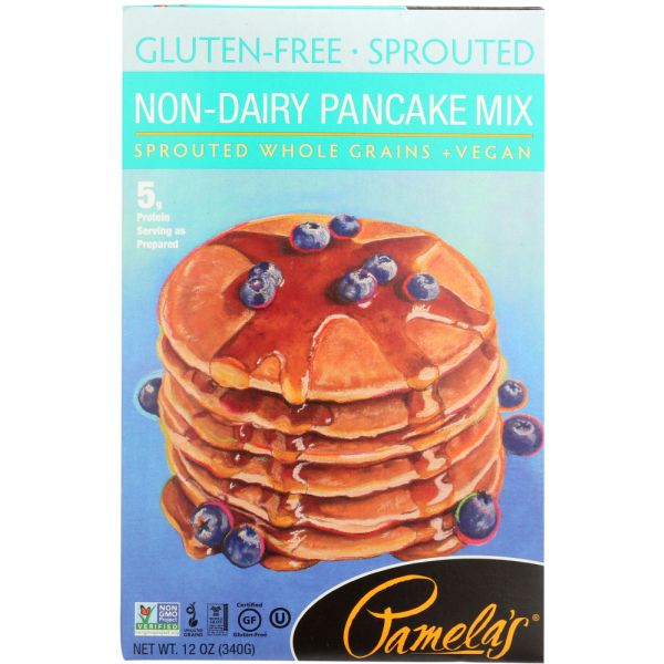PAMELAS: Mix Pancake Non Dairy, 12 oz
