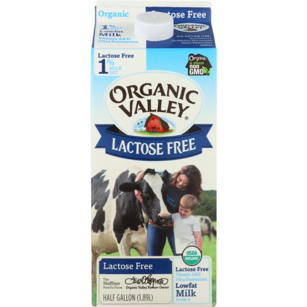 ORGANIC VALLEY: Organic Lactose-Free 1% Milk Ultra Pasteurized, 64 oz
