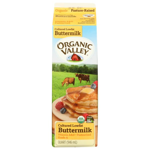 ORGANIC VALLEY: Organic Cultured Lowfat Buttermilk, 32 oz