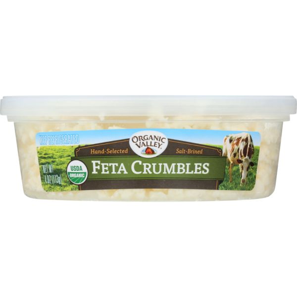 ORGANIC VALLEY: Organic Feta Cheese Crumbles, 4 oz