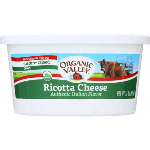 ORGANIC VALLEY: Whole Milk Ricotta Cheese, 15 oz