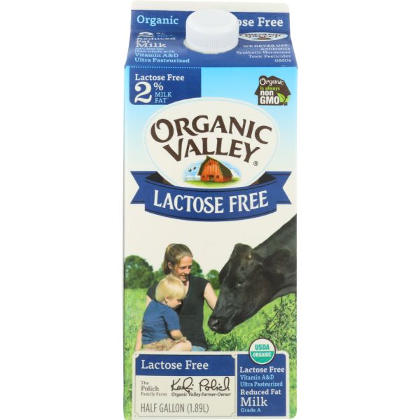 ORGANIC VALLEY: Lactose-Free Reduced Fat 2% Ultra Pasteurized Milk, 64 oz
