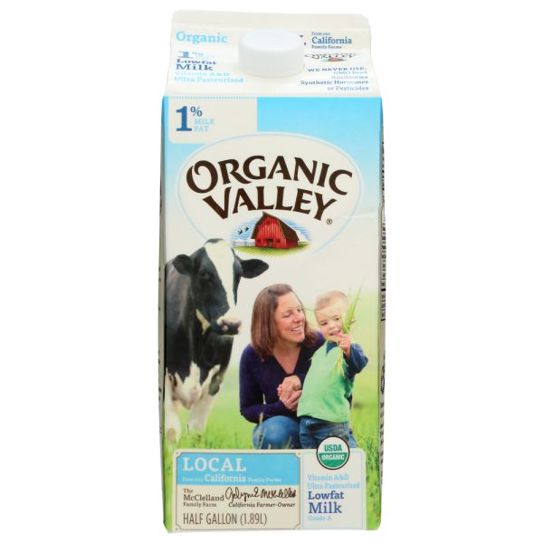 ORGANIC VALLEY: 1% Milk Fat, 64 oz