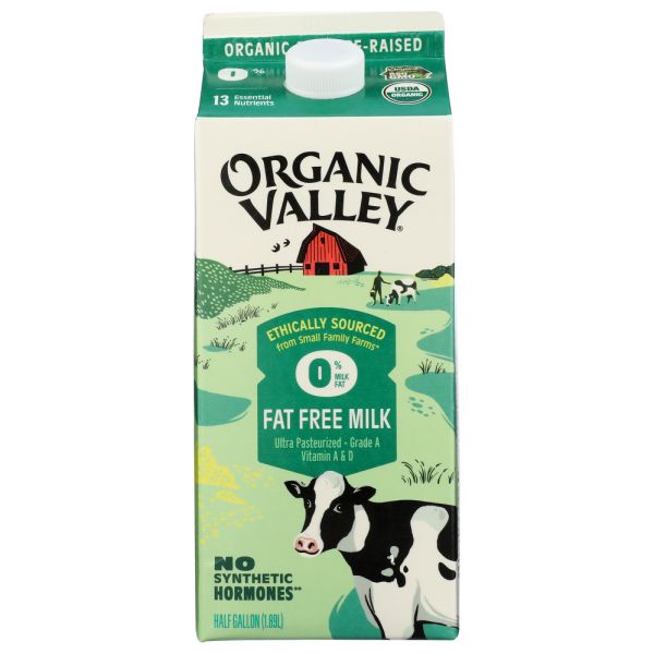 ORGANIC VALLEY: Fat Free Milk, 64 oz