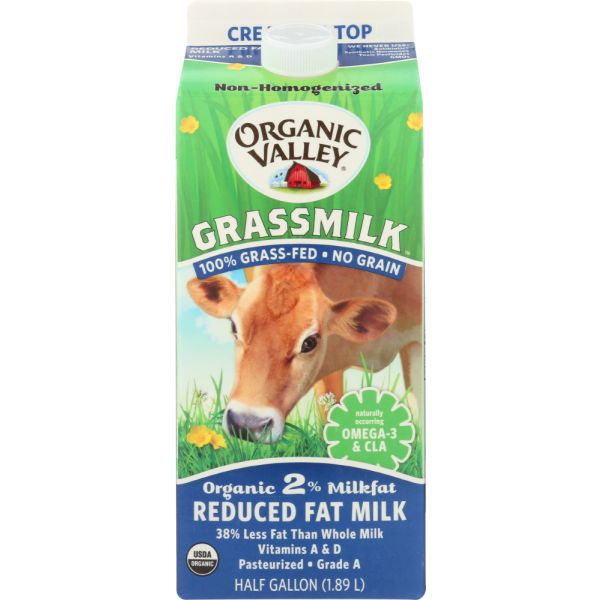 ORGANIC VALLEY: Grassmilk 2% Milk Fat, 64 oz