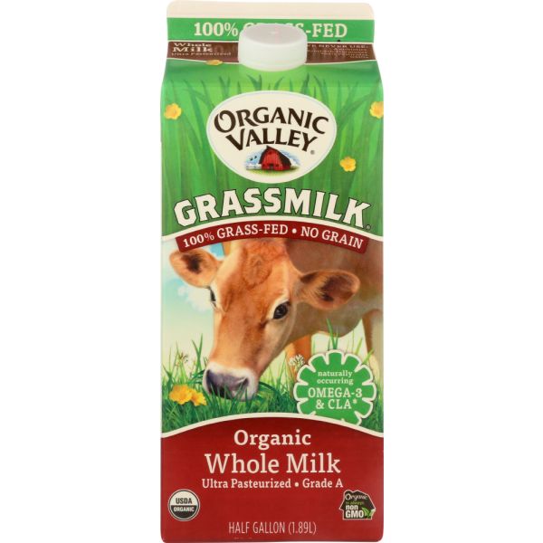 ORGANIC VALLEY: Organic Whole Grass Milk, 64 oz