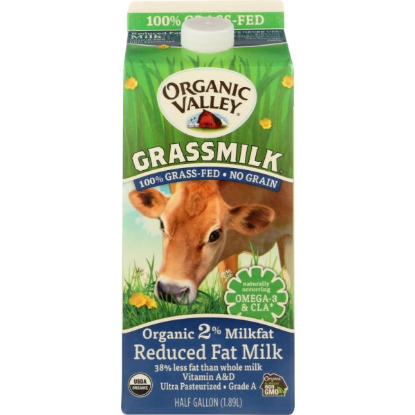 ORGANIC VALLEY: Grassmilk Organic 2% Milkfat, 64 oz