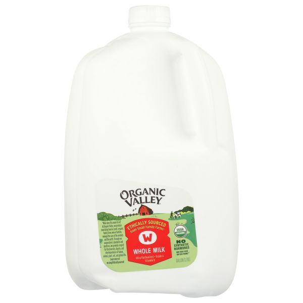 ORGANIC VALLEY: Whole Milk Ultra Pasteurized, 128 oz