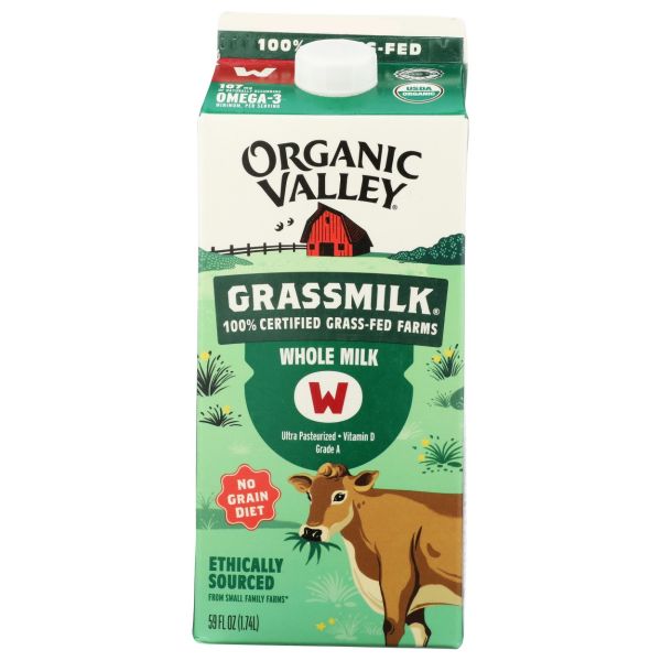 ORGANIC VALLEY: Organic Grassmilk Whole Milk, 59 fo