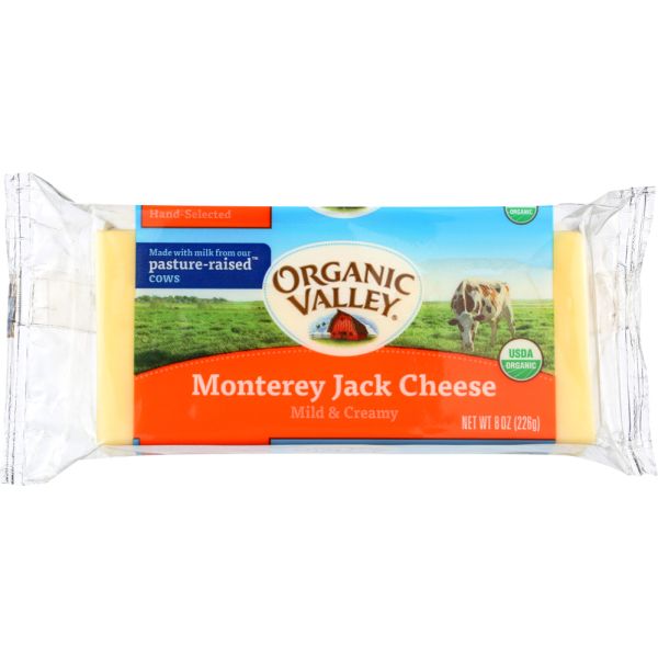 ORGANIC VALLEY: Monterey Jack Cheese, 8 oz