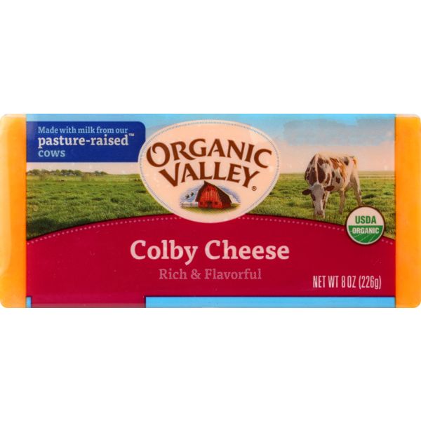 ORGANIC VALLEY: Organic Colby Cheese, 8 oz