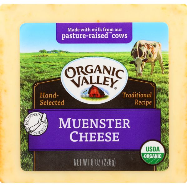 ORGANIC VALLEY: Muenster Cheese, 8 oz