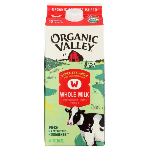 ORGANIC VALLEY: Organic Whole Milk, 64 oz