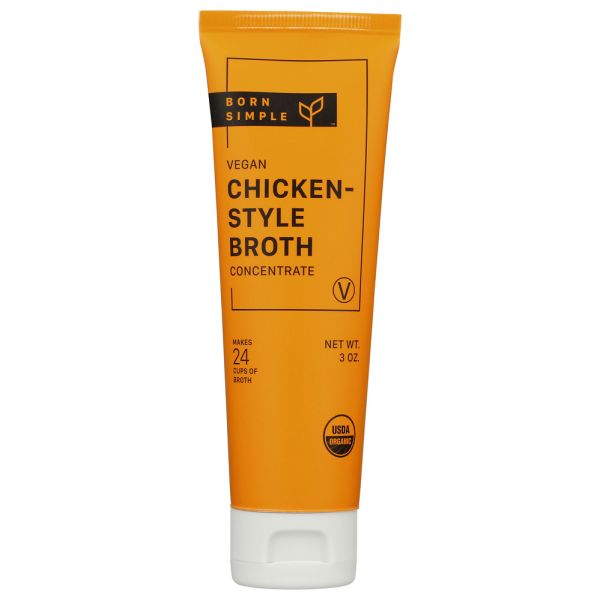 BORN SIMPLE: Vegan Chicken Style Broth Concentrate, 3 oz