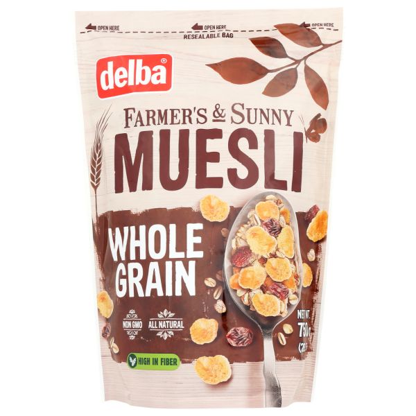 DELBA: Whole Grain Muesli, 26.5 oz