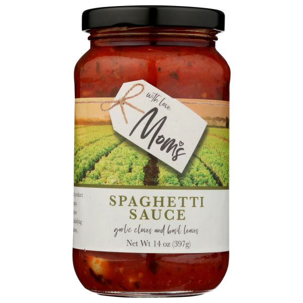 MOM'S: Spaghetti Sauce Fresh Garlic & Basil, 14 oz