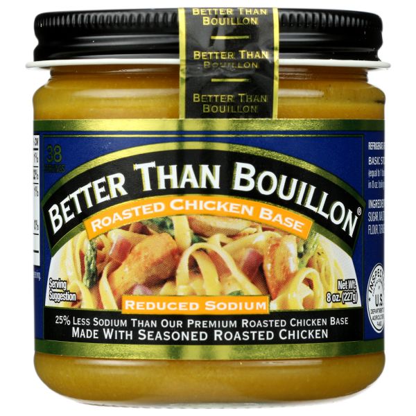 BETTER THAN BOUILLON: Reduced Sodium Roasted Chicken Base, 8 oz