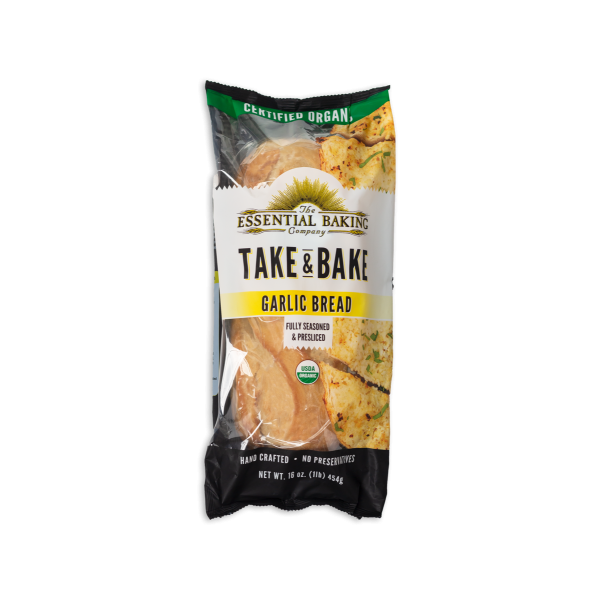 THE ESSENTIAL BAKING COMPANY: Take and Bake Garlic Bread, 16 oz
