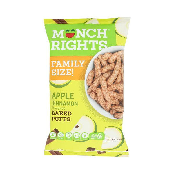 MUNCH RIGHTS: Puffs Apple Cinnamon, 12 OZ