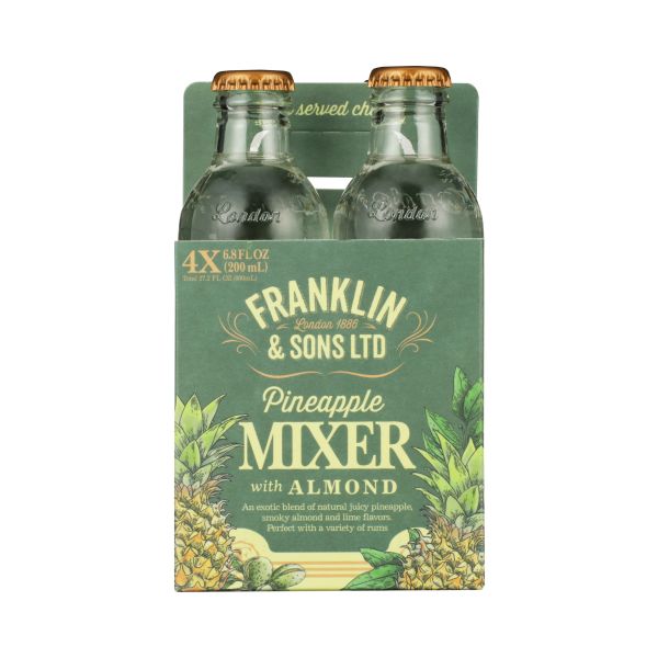 FRANKLIN & SONS: Pineapple & Almond 4Pk, 800 ml
