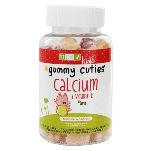 GUMMY CUTIES: Gummy Calcium Vitamin D Kids, 60 ea