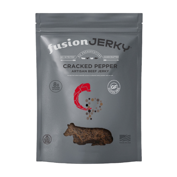 FUSION JERKY: Jerky Beef Cracked Pepper, 2.75 oz
