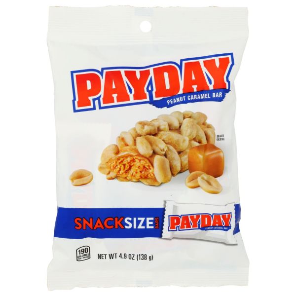 PAYDAY: Snack Size Peanut Caramel Bar, 4.9 oz