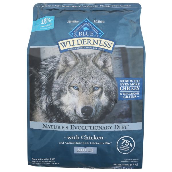 BLUE BUFFALO: Dog Food Adlt Chc Wldrns, 13 LB