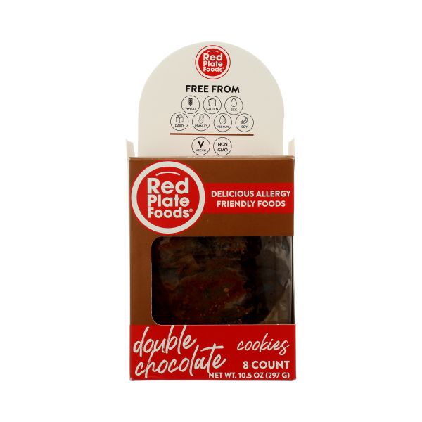 RED PLATE FOODS: Cookies Dbl Chocolate 8Ct, 10.5 oz