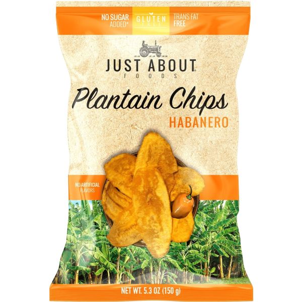 JUST ABOUT FOODS: Chips Plantain Habanero, 5.3 oz
