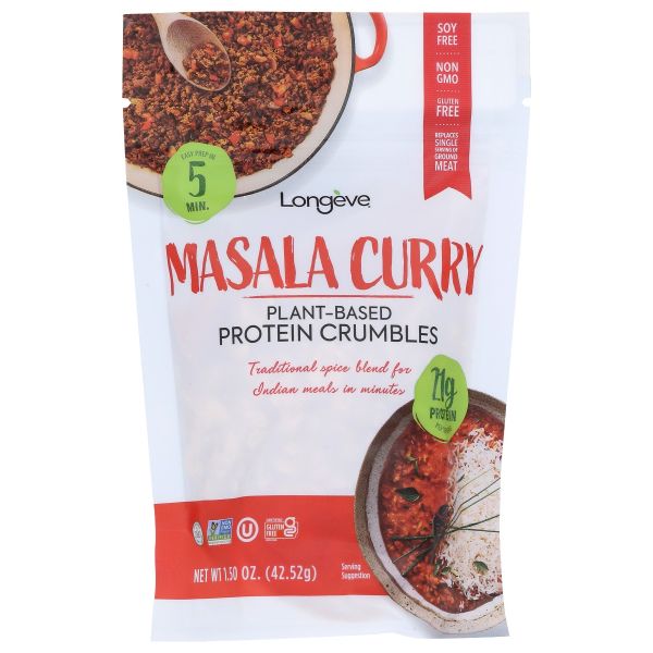 LONGEVE BRANDS: Protein Crumble Curry, 1.5 oz
