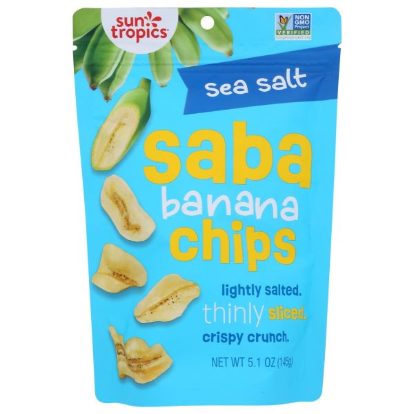 SUN TROPICS: Chips Banana Sea Salt, 5.1 OZ