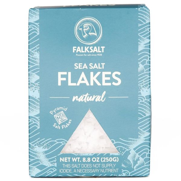 FALKSALT: Salt Flakes Natural, 8.8 oz