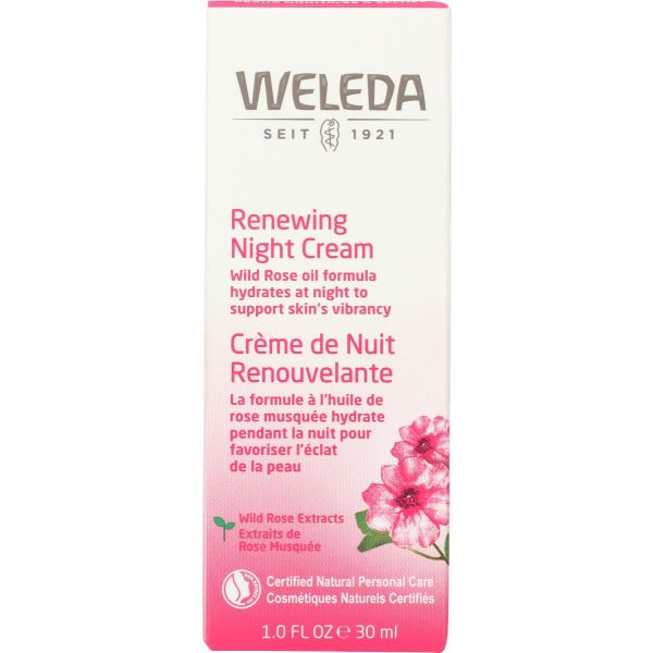 WELEDA: Cream Night Renew Wild Rose, 1 fo