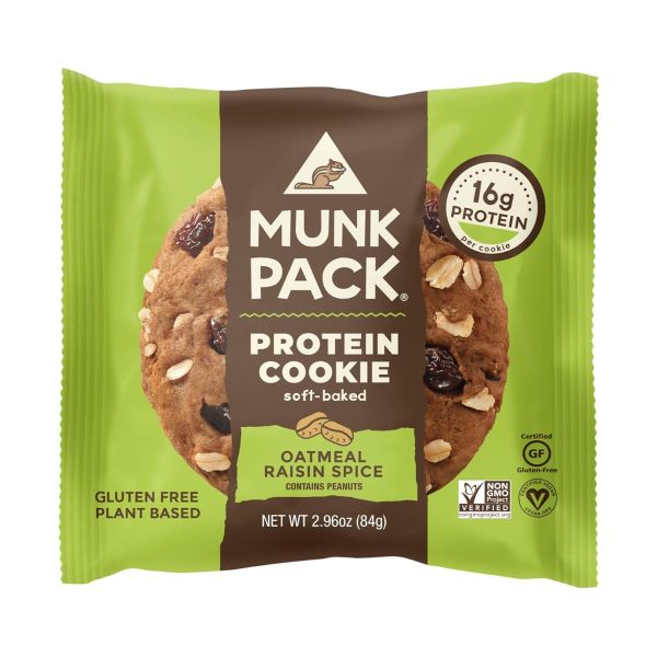 MUNK PACK: Cookie Protein Oatmeal Raisin, 2.96 oz