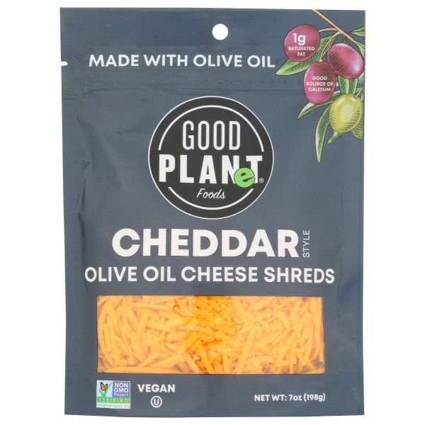 GOOD PLANET FOODS: Cheese Chddr Olv Ol Shrd, 7 oz
