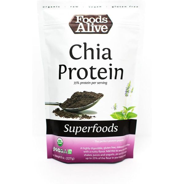 FOODS ALIVE: Protein Pwdr Chia Org, 8 oz