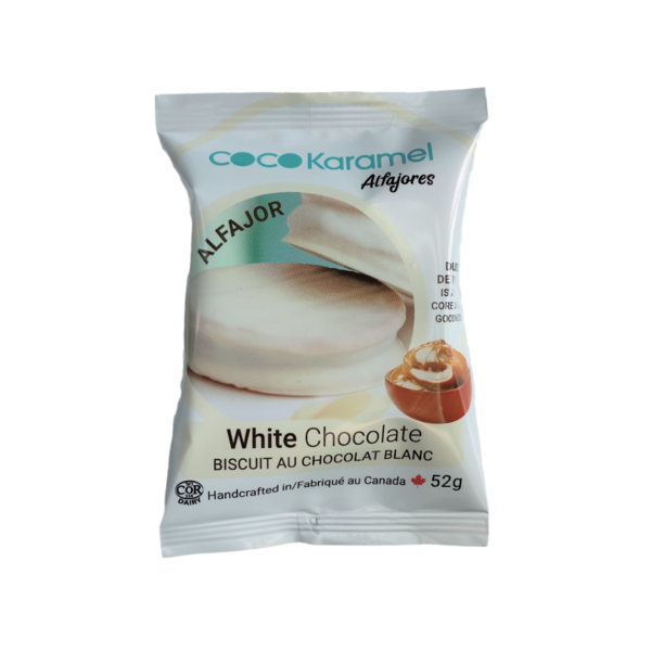 COCO KARAMEL: Alfajores White Choc, 52 gm
