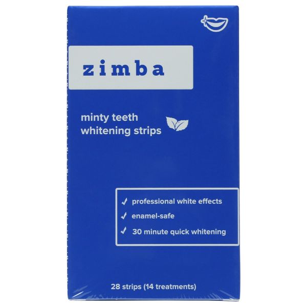 ZIMBA: Teeth Whtn Strips Minty, 28 PC