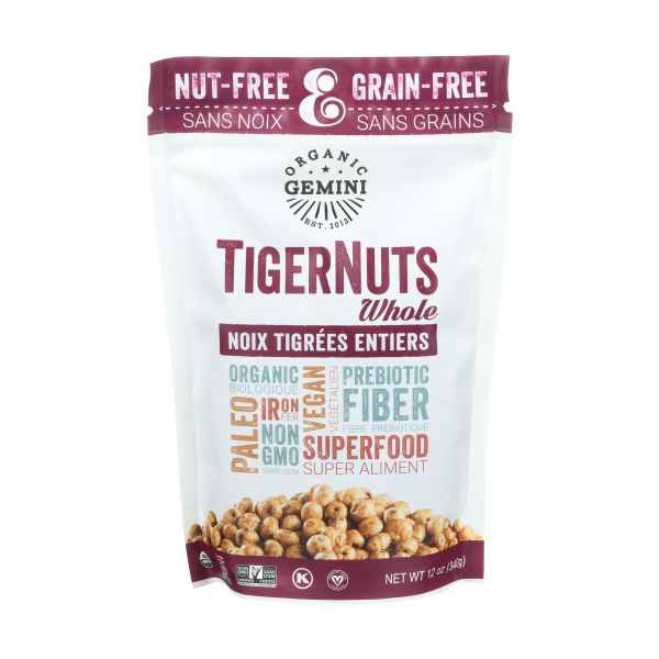 ORGANIC GEMINI: Nut Tigernuts Whole Snack, 12 oz