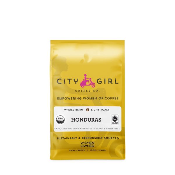 CITY GIRL COFFEE: Coffee Honduras Whl Bean, 12 OZ