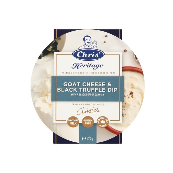 CHRIS: Dip Goat Cheese Blk Trffl, 6 oz