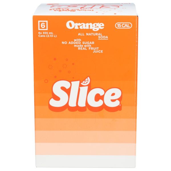 SLICE: Soda Orange 6pk, 72 fo