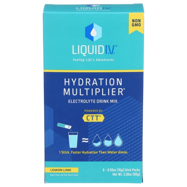 LIQUID IV: Hydration Lemon Lime 6Ct, 3.39 oz