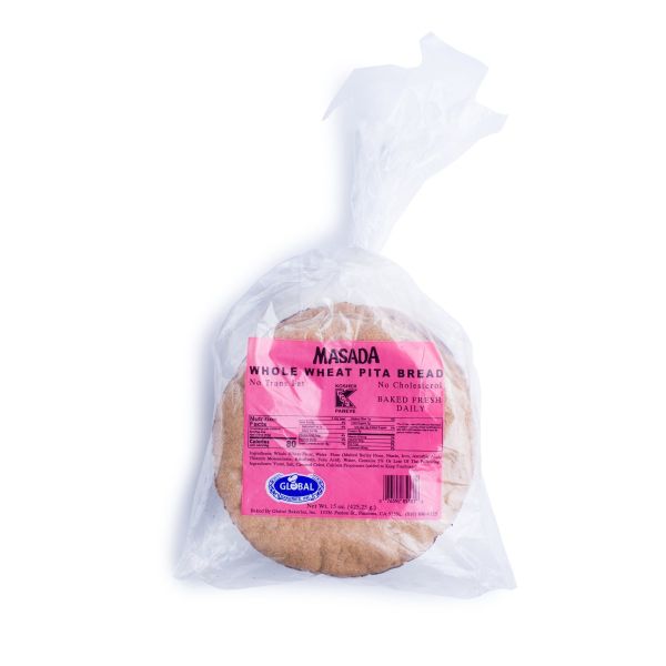 GLOBAL: Pita Bread Wheat Msada 5P, 15 oz
