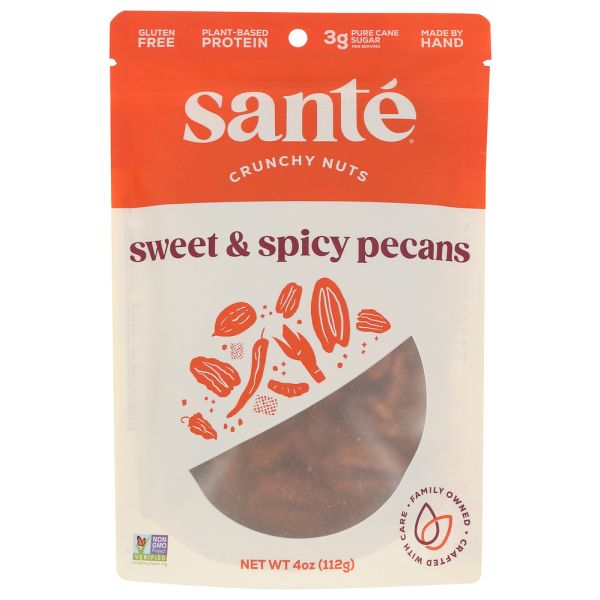 SANTE: Nuts Pecans Swt Spicy, 4 oz