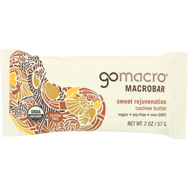 GoMacro MacroBar Sweet Rejuvenation Cashew Butter, 2 Oz