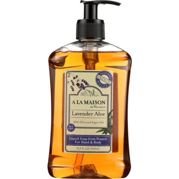 A La Maison Shower Liquid Soap Lavender Aloe, 16.9