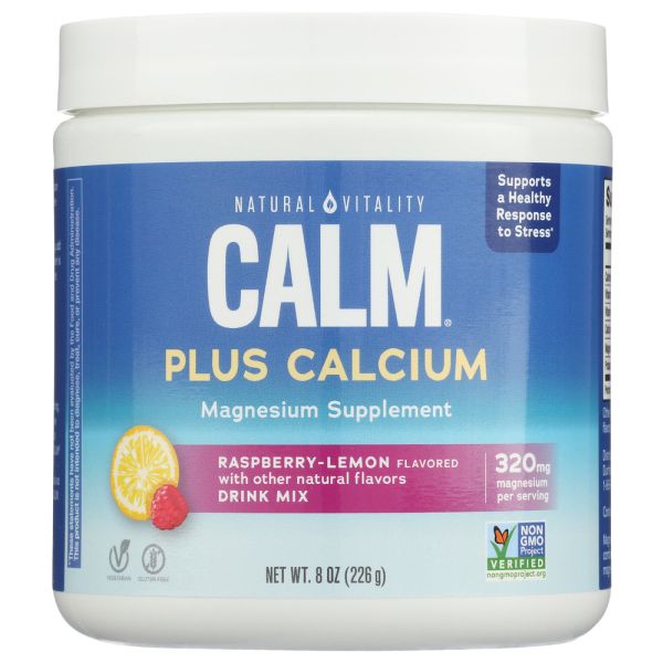 NATURAL VITALITY: Calm Calcium Rasp Lemon, 8 oz